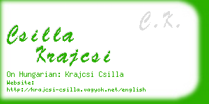 csilla krajcsi business card